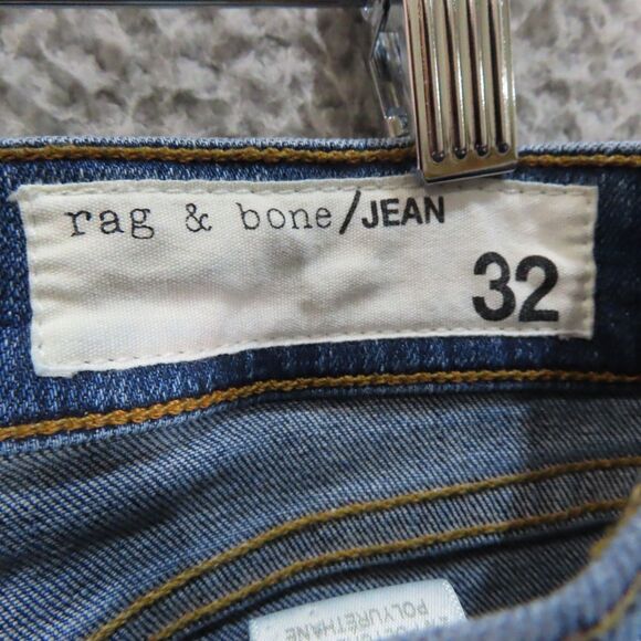 Rag & Bone Jeans 32 Yuki High Waist Skinny Medium Wash Slit Hem High Rise $225 - Picture 6 of 12